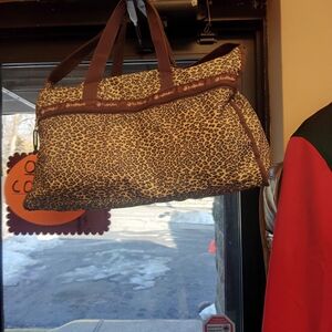 Tribal Brown Leopard Print Travel Bag